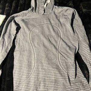 lululemon athletica Gray Striped Men's Hoodie